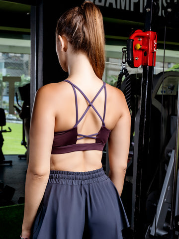 Crissy Crush High Impact Sports Bra - Purple